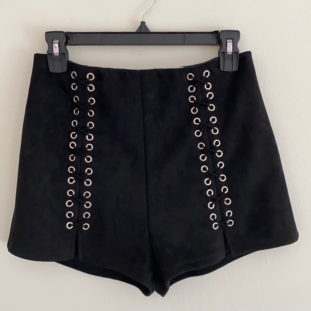 High Waist Suede Shorts